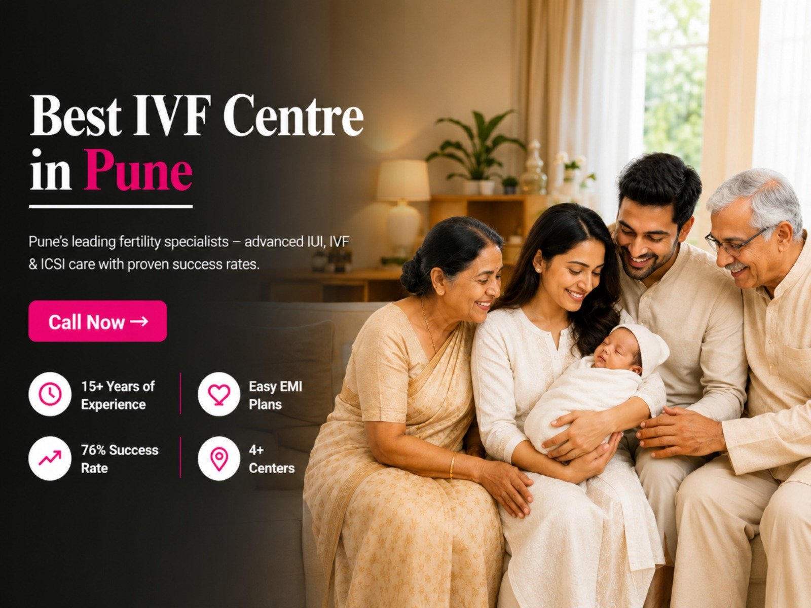 Expecting couple in their nursery, Pune IVF fertility centre in Pimple Saudagar