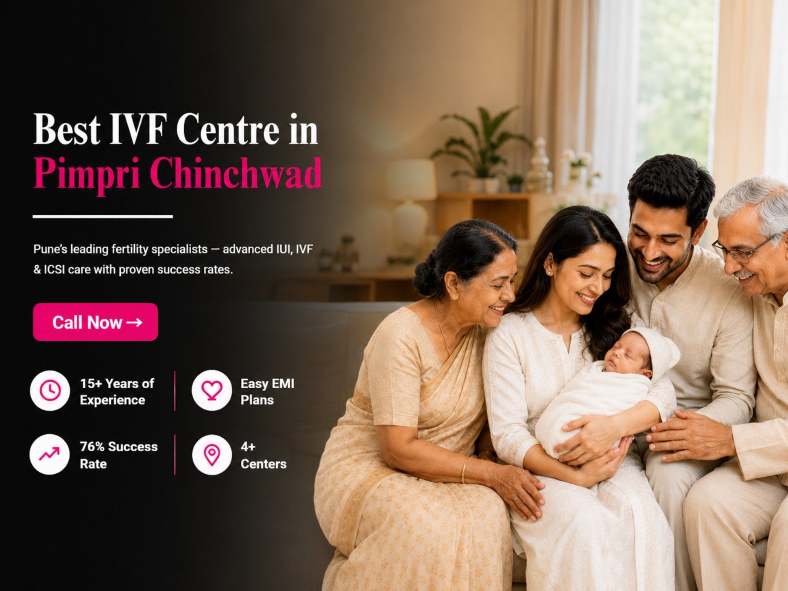 Expecting couple in their nursery, Pune IVF fertility centre in Pimple Saudagar