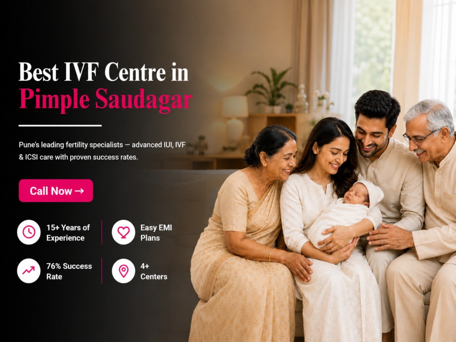 Expecting couple in their nursery, Pune IVF fertility centre in Pimple Saudagar