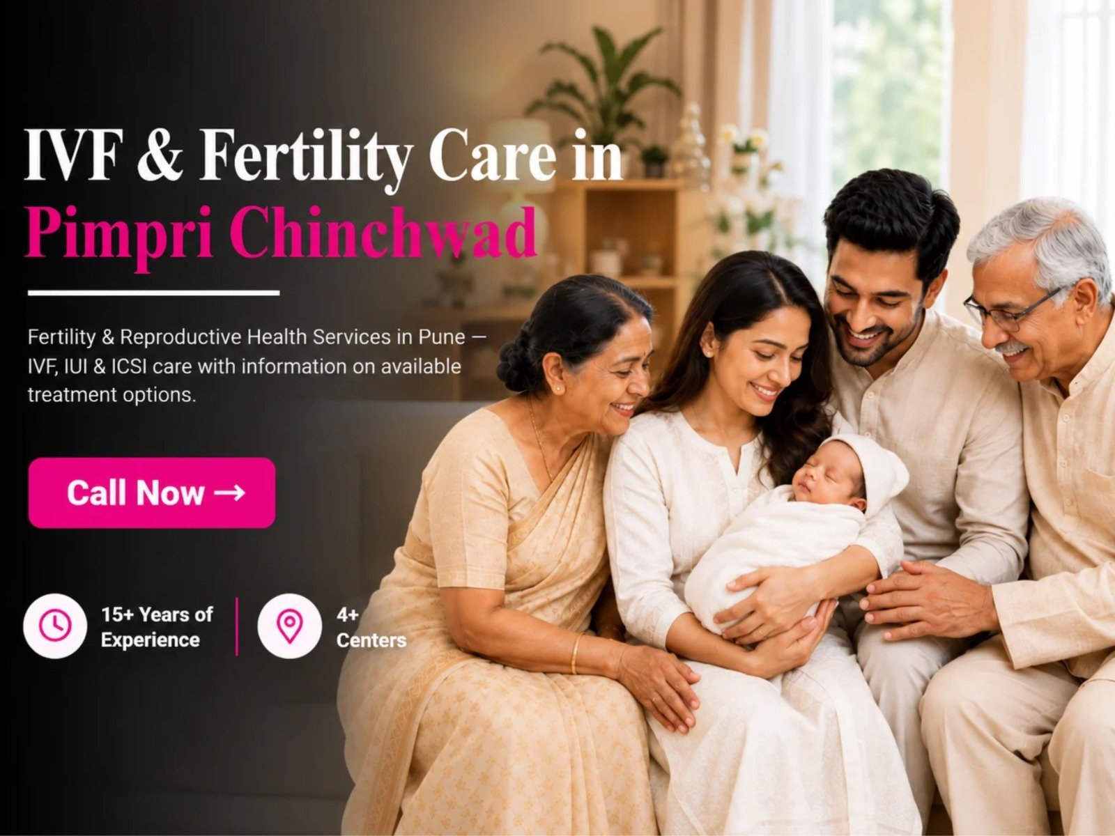 Expecting couple in their nursery, Pune IVF fertility centre in Pimple Saudagar